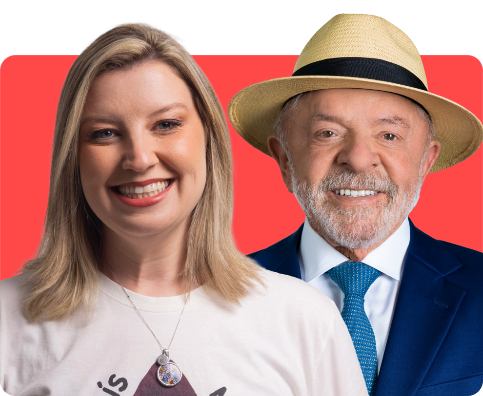 Laiz Perrut e o presidente Lula